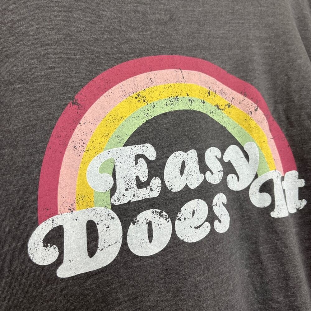 WILDFOX Gray Rainbow Easy Does It Pullover Sweatshirt XL Crewneck Baggy Oversize - Picture 5 of 8